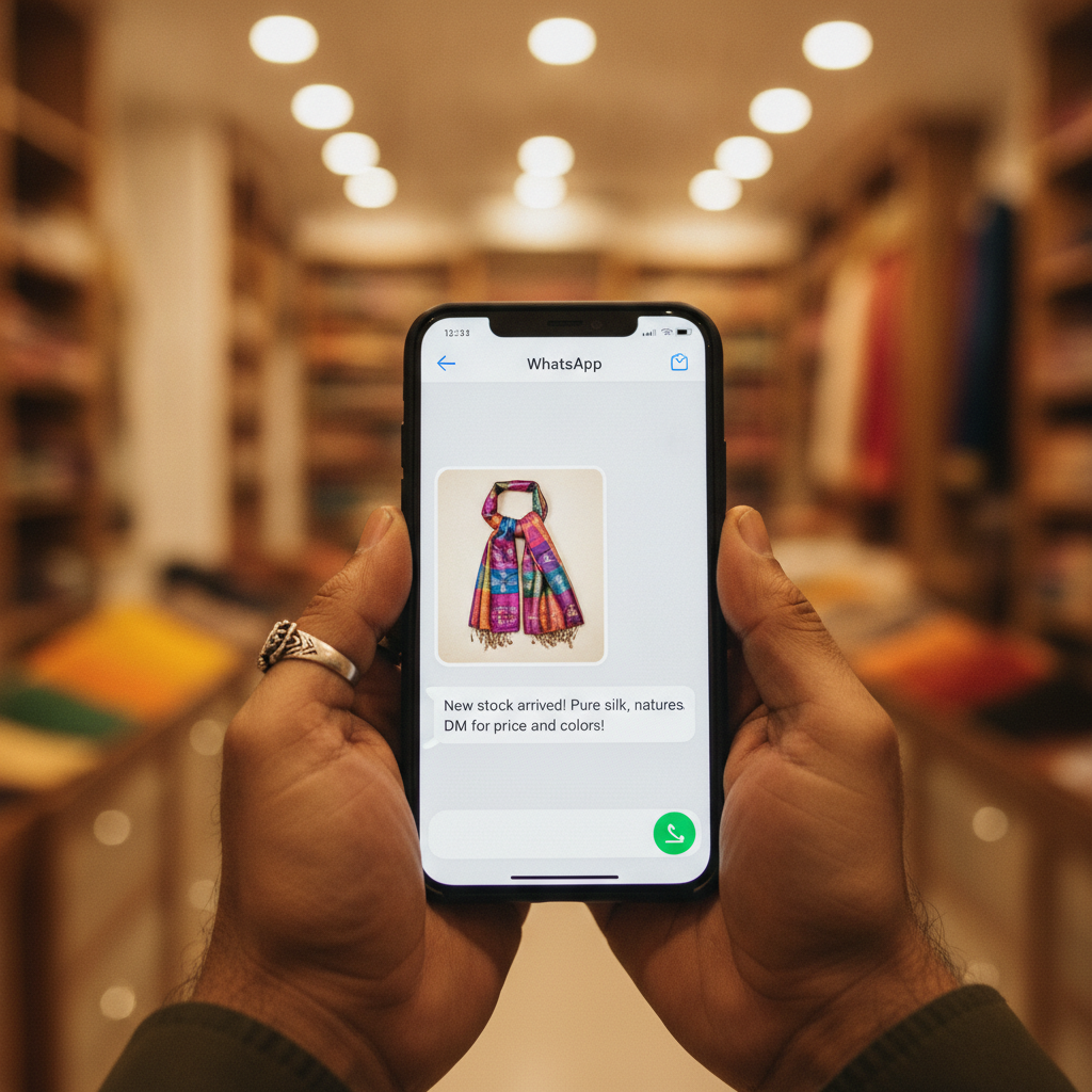 Posting from WhatsApp in a shop